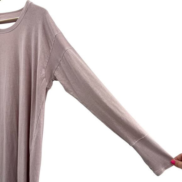 Free People Movement Long Game Tunic Dress 100% Cotton Pink Oversized Size Med. - Picture 5 of 11